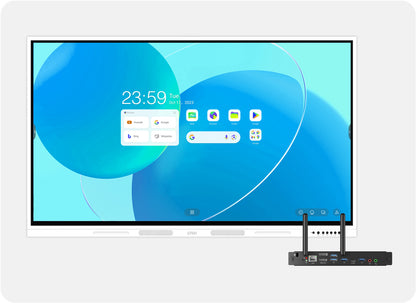 GTEK Smart Board, 4K UHD Touch Screen Electronic Whiteboard with Dual OPS Slot for Classroom, Office, Business and Home (Board with OPS)