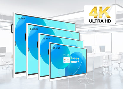 GTEK Smart Board, 4K UHD Touch Screen Electronic Whiteboard with Dual OPS Slot for Classroom, Office, Business and Home (Board with OPS)