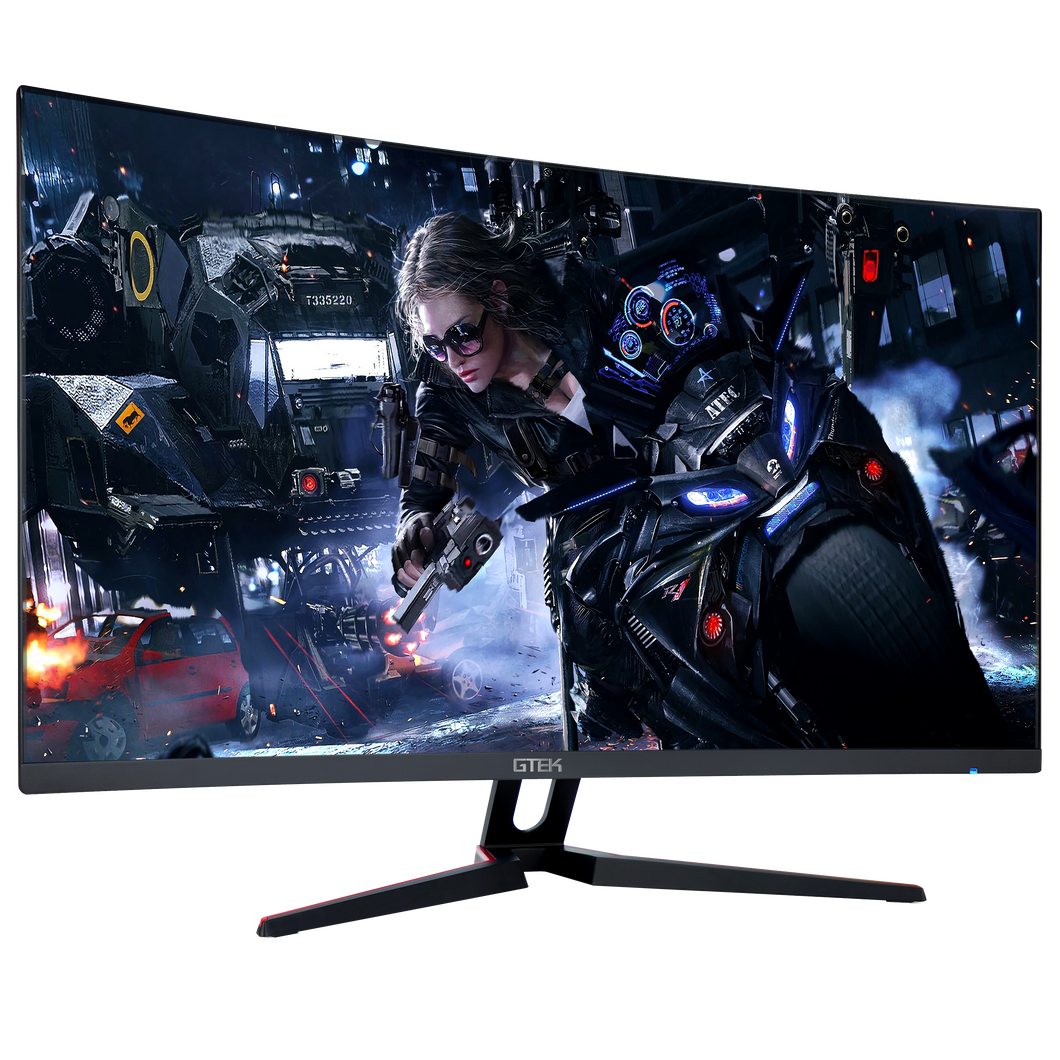 GTEK Q2765C 27-Inch Curved Frameless Gaming Monitor QHD 2K 2560 x 1440P, 1500R VA 1ms MPRT, 165Hz, FreeSync, DisplayPort / HDMI, VESA